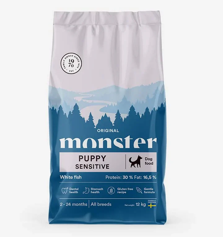 Monster Original Puppy Sensitive - Hvid fisk - 12 kg (hvalpefoder)