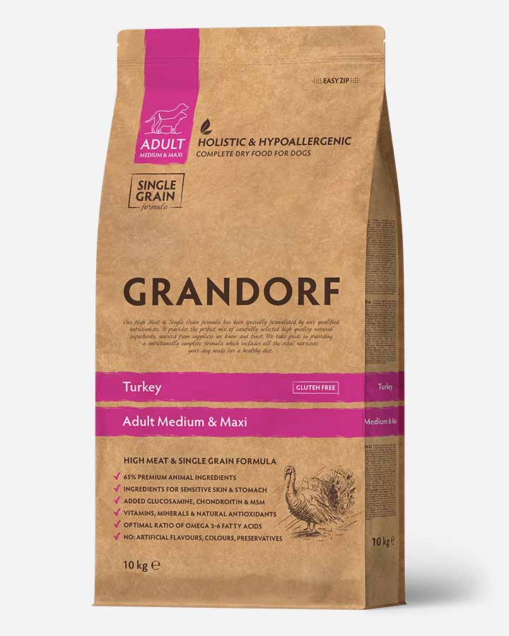 Grandorf Adult - Kalkun - 10kg perfekt hundefoder til corgi
