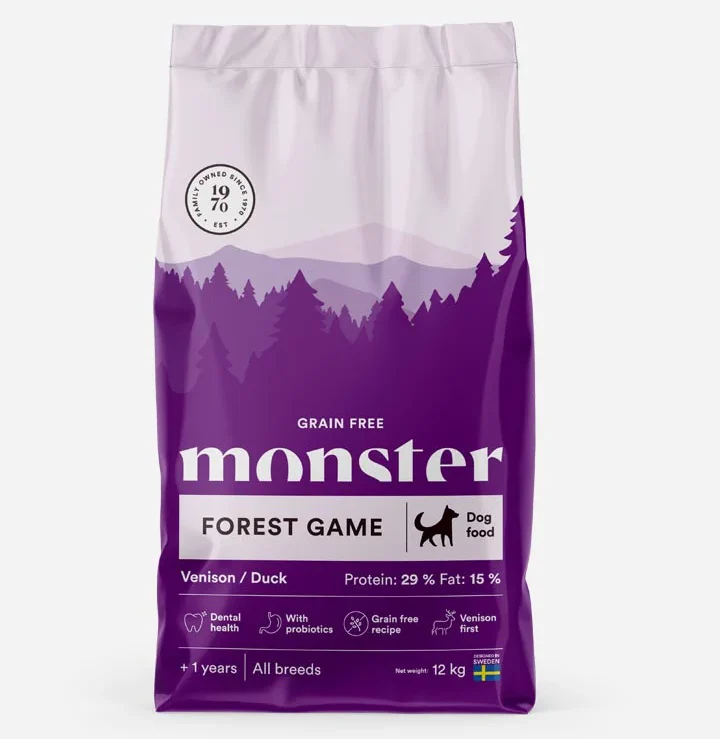 Monster Forest Game - Kornfrit, Vildt og And - 12kg